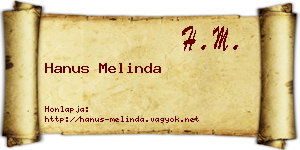 Hanus Melinda névjegykártya